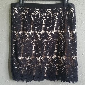 Black Lace Mini Skirt
